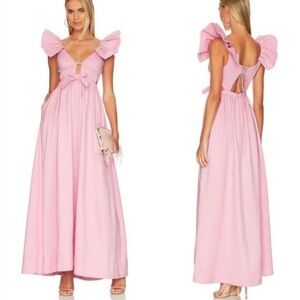 *NWT* For Love & Lemons Miriam Pink Maxi Length Dress Wedding Guest Formal (XS)